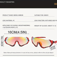 Men's UV Protection Cycling Sunglasses Windproof Goggles