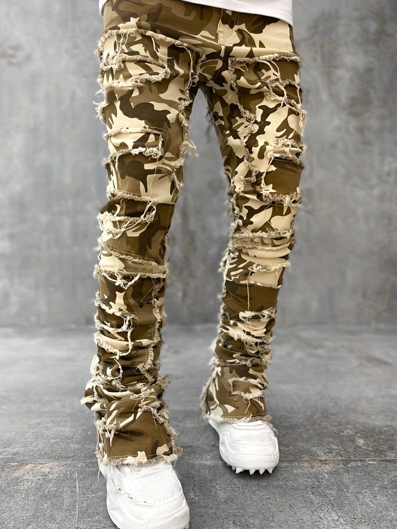 Street Style Denim Pants With Tassels Decoration For Men
