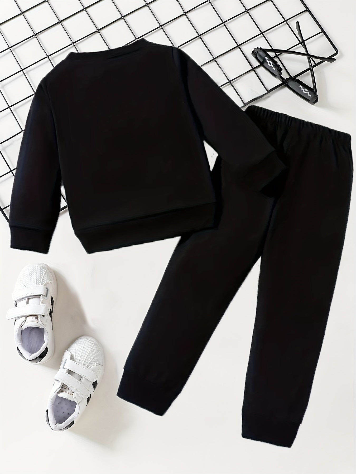 Dino Reflective Skeleton Sweatshirt & Sweatpants Set