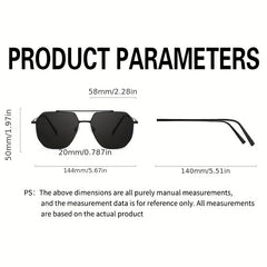 Men's Polarized Aviator Sunglasses Metal Frame UV 400 Protection