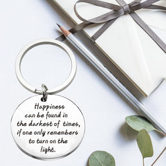 Cheerful Saying Key Chain Stainless Steel Kaychain Perfect Halloween Gift