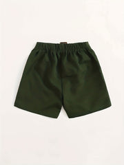 Girls Bow Front Straight Leg Casual Shorts For Summer