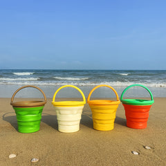 LASIVE Folding Beach Bucket Collapsible PP Barrel for Kids