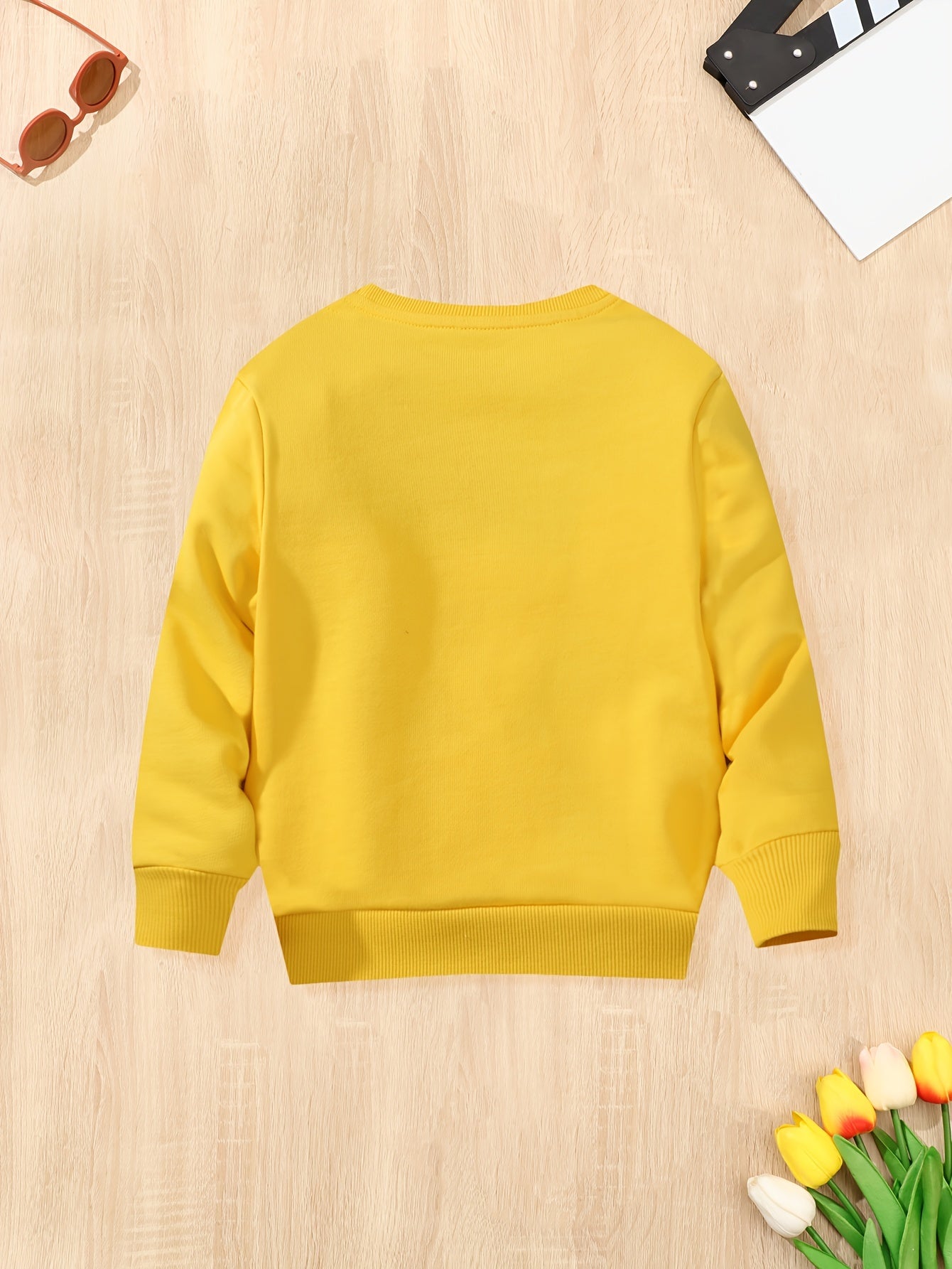 Kids Cartoon Truck Hoodie Stretch Long Sleeve Sweatshirt