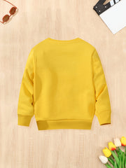 Kids Cartoon Truck Hoodie Stretch Long Sleeve Sweatshirt
