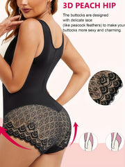 Lace Stitching Bodysuit Tummy Control Butt Lifting Body Shaper