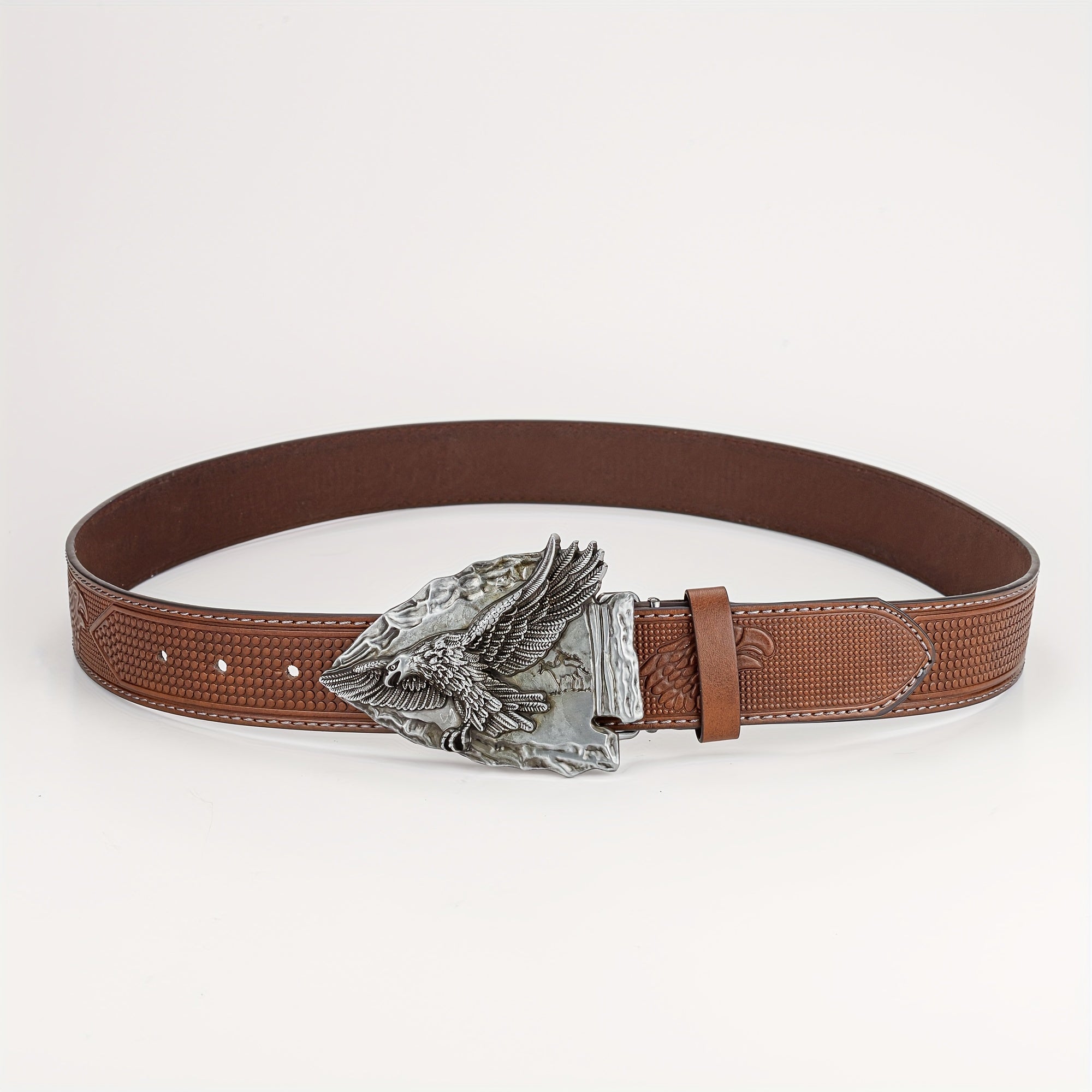 High End Eagle Embossed Men's Belt