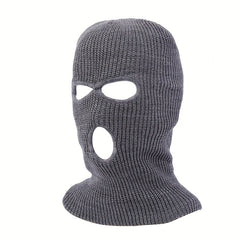 Winter Three hole Ski Mask Knitted Hat Solid Acrylic Three hole Knitted Hat