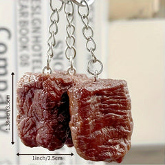 Beef Keychain Bag Wallet Pendant - Food Accessory