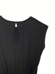 Short Sleeve Solid Romper Jumpsuit with Pockets