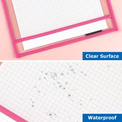 6pcs Reusable Dry Erase Pocket Sleeves, Assorted Colors, Clear Plastic Sheet