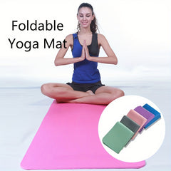 Double Sided TPE Foldable Yoga Mat for Fitness Pilates Workout