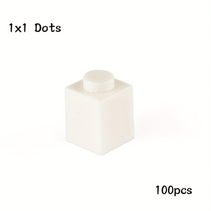 100pcs Building Blocks 1x1 Holes Puzzle Educational Toy MOC Parts