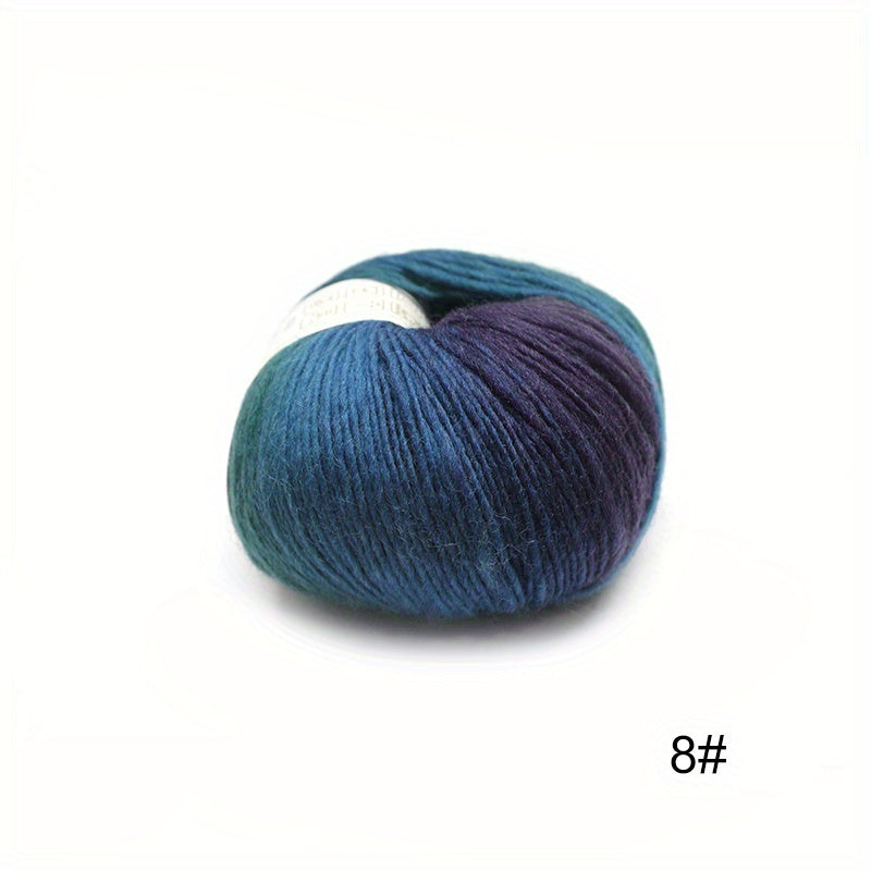 4pcs Dyed Rainbow Yarn 100 Pure Wool For Crochet Knitting 4x50g