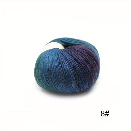 4pcs Dyed Rainbow Yarn 100 Pure Wool For Crochet Knitting 4x50g