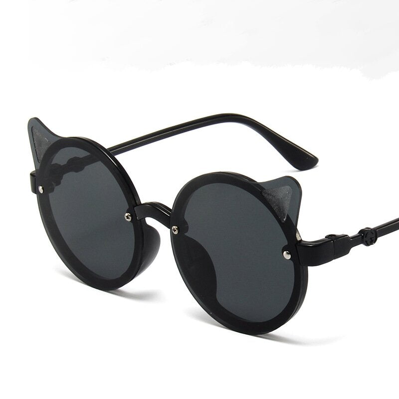 Kids Cat Ear Frame Decorative Sunglasses
