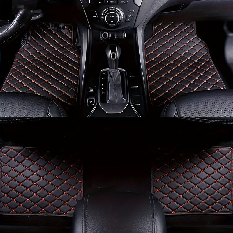 4pcs Universal Waterproof Car Foot Pads & Full Set Car Carpet