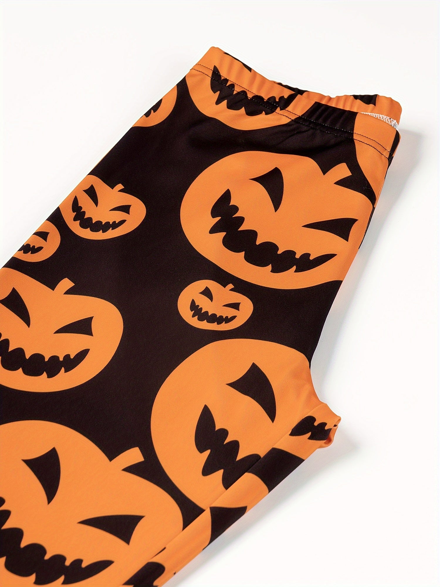 Halloween Pumpkin Print Yoga Leggings High Stretch Sports Tight Pants