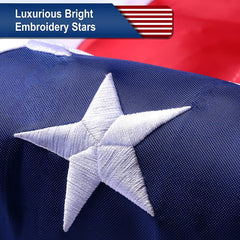 American Flag Outdoor Heavy Duty US Flag With Embroidered Stars