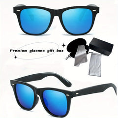 Polarized Sunglasses Retro Mirror Lens UV400 Protection