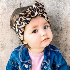 Leopard Print Bow Hair Band Headwear for Baby Girls