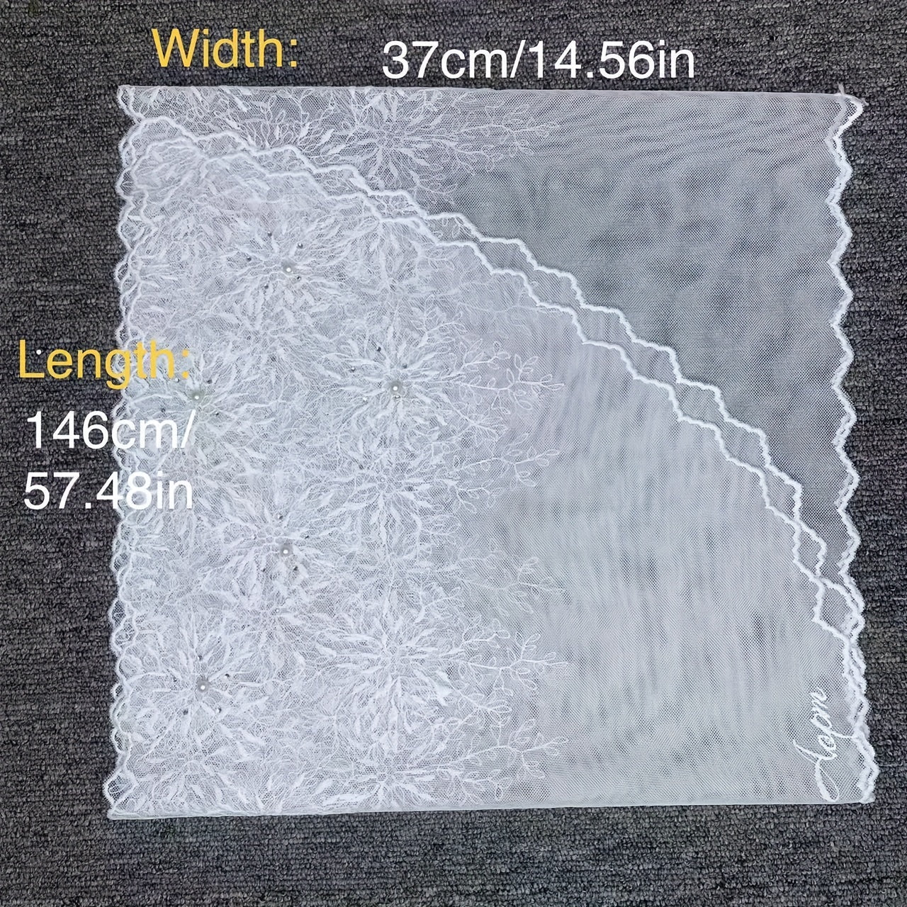 Lace Mantilla Veil Mesh Head Covering for Wedding Bridal