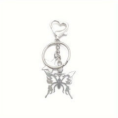 Y2K Hollow Out Butterfly Star Keychain Keyring Bag Purse Car Key Pendant