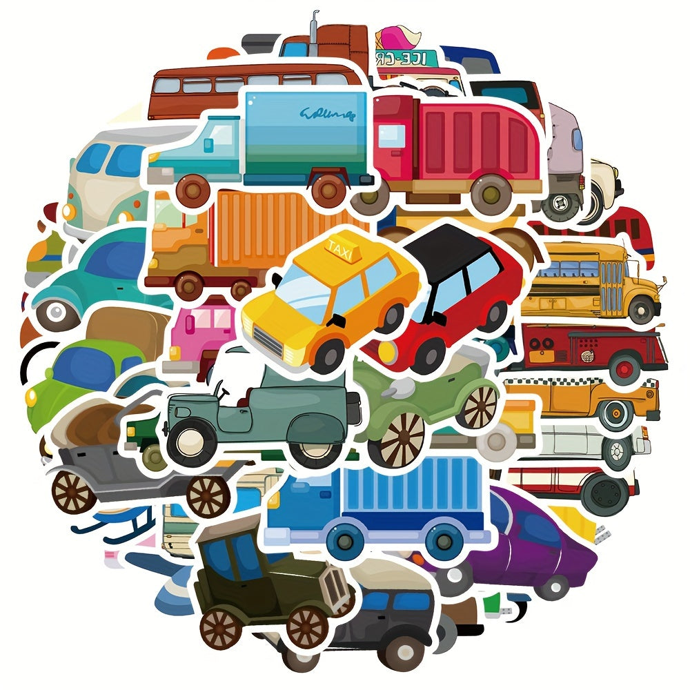 51pcs Vehicle Graffiti Stickers for Phone Case Cup Guitar Skateboard