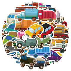 51pcs Vehicle Graffiti Stickers for Phone Case Cup Guitar Skateboard