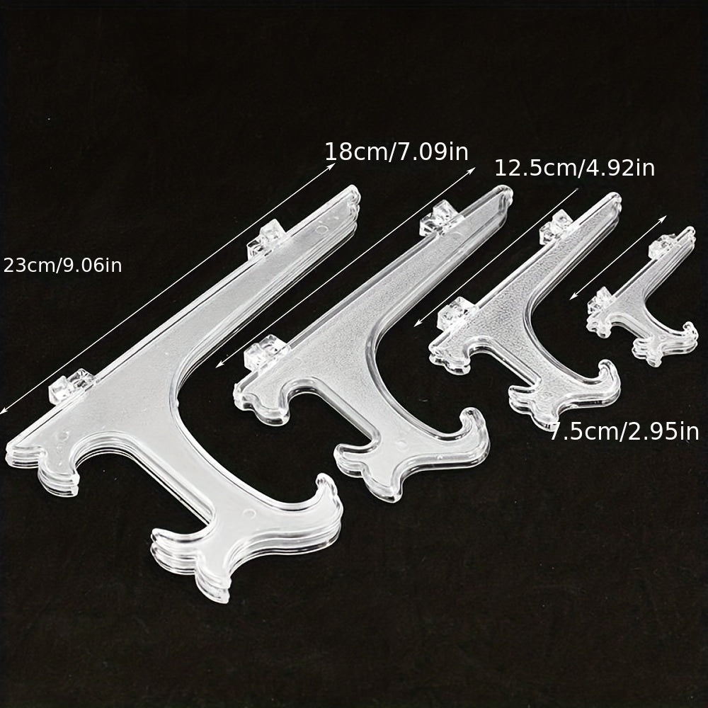 Clear Plastic Plate Display Stand Picture Frame Easel Holder 7.62-22cm