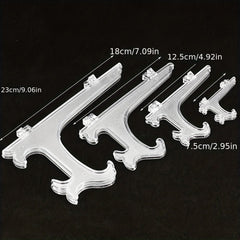 Clear Plastic Plate Display Stand Picture Frame Easel Holder 7.62-22cm