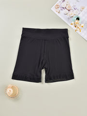 Lace Trim High Waist Safety Shorts