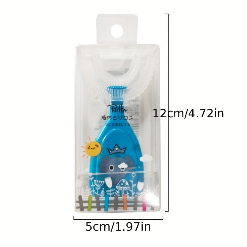 Baby Child Elephant U-shaped Silicone Toothbrush
