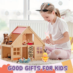 6 Pack Mini Dolls Set with Changeable Outfits Assorted Animal Costumes