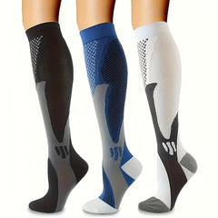 Men's Knee High Compression Socks 20-30mmHg for Running & Travel