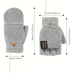 Rechargeable Heated Half Finger Gloves USB Charging Winter Hand Warmer