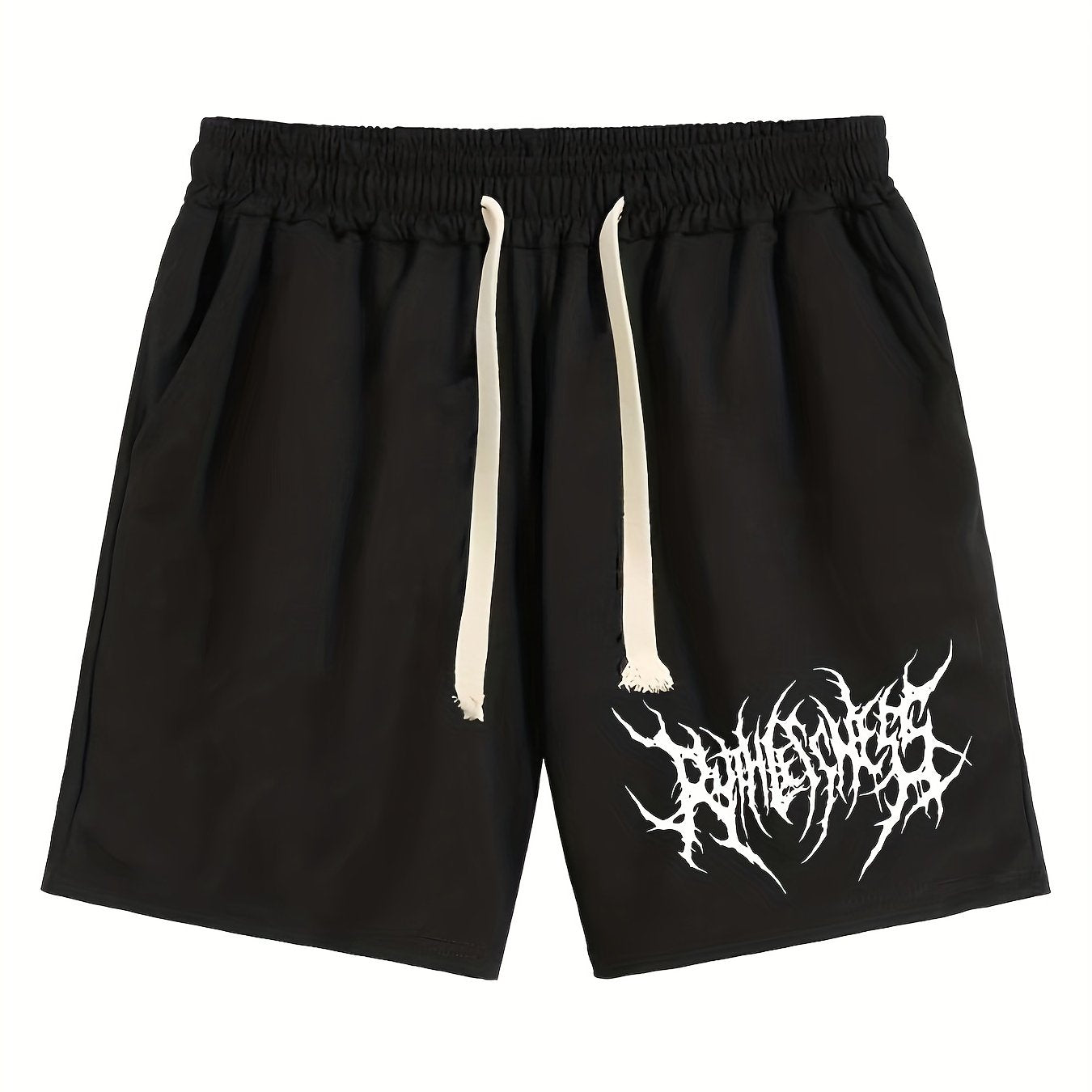 Abstract Thorns Letter Print Men's Shorts