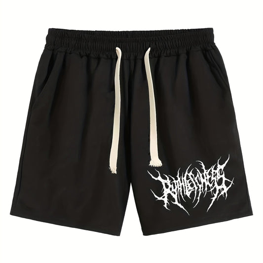 Abstract Thorns Letter Print Men's Shorts