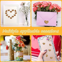 600pcs Wooden Heart Rural Wedding Table Decoration DIY Craft Patch
