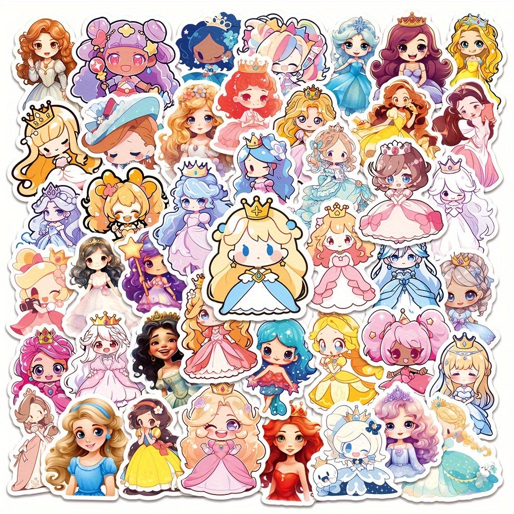 60pcs Princess Dress Graffiti Stickers for Laptop DIY Decoration
