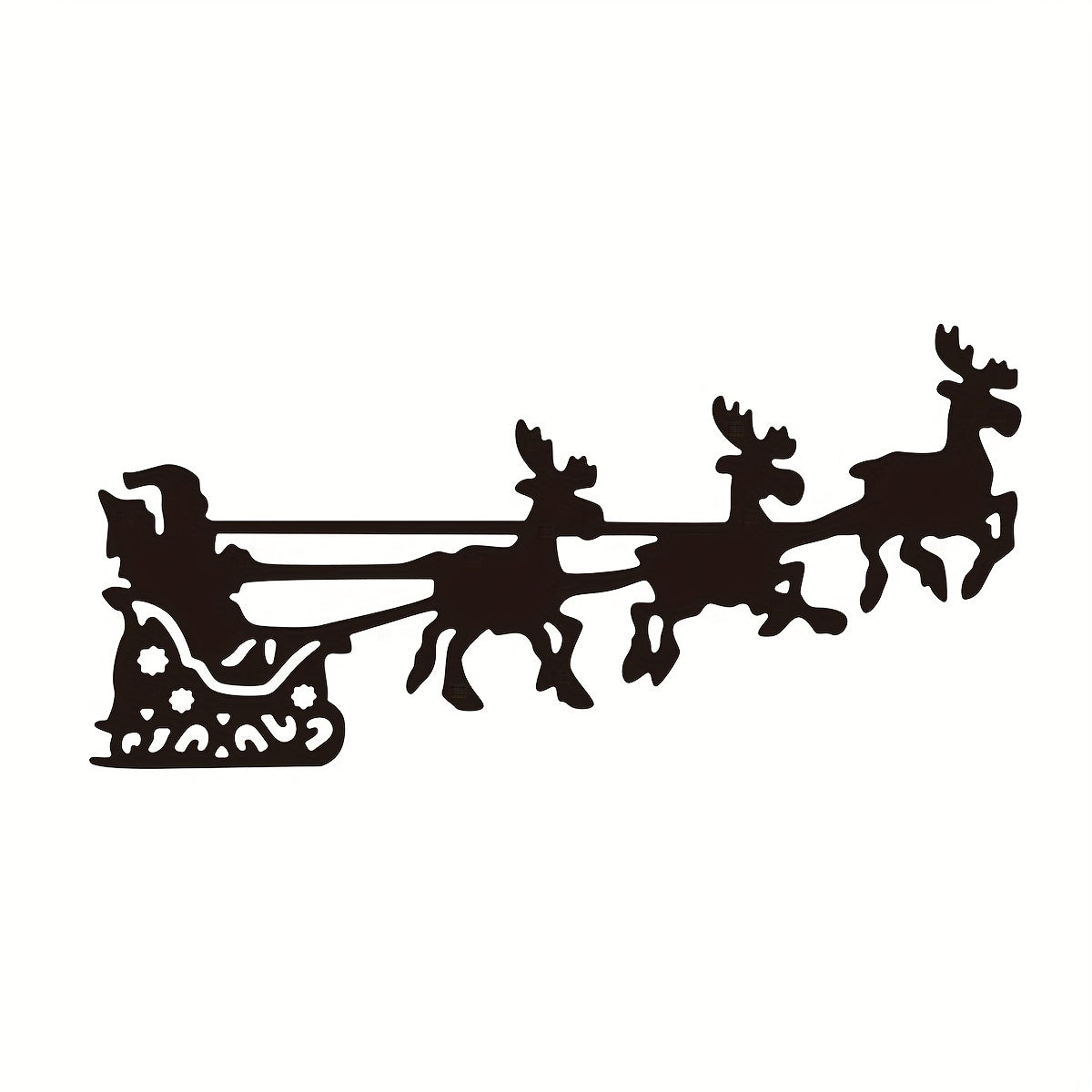 1pc Christmas Style Christmas Deer Pull Old Man Metal Cutting Dies Stencils