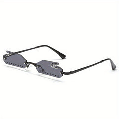 Y2K Irregular Rimless Sunglasses Punk Party Prom Club