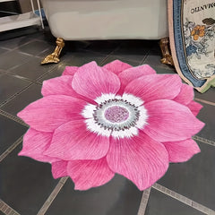 3pcs Floral Shaped Rug Floor Mat Bathroom Absorbent Anti-slip Mat