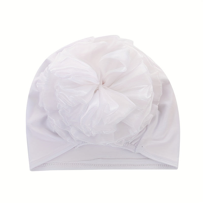 Mesh Flower Inner Cap Turban Elastic Underscarf Bonnet Women Head Wrap