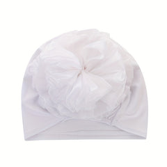 Mesh Flower Inner Cap Turban Elastic Underscarf Bonnet Women Head Wrap