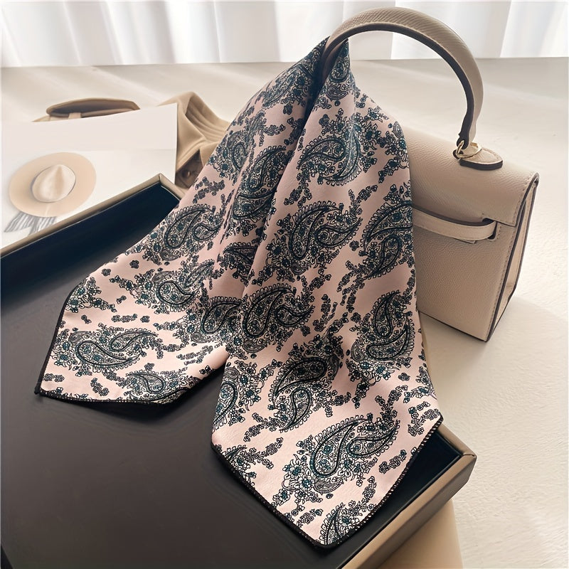 Paisley Print Bandana Square Scarf Neckerchief Head Wrap Hair Accessories