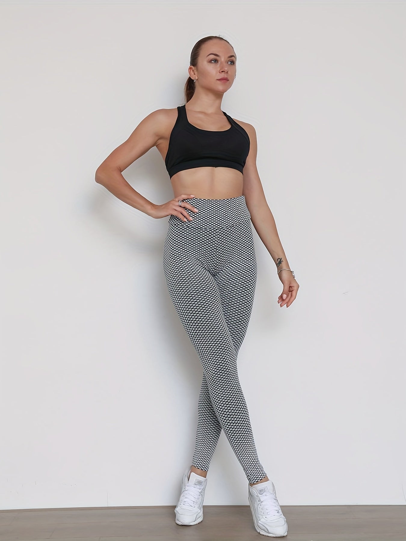 Gray Tight Trousers Sports Fitness Yoga Leggings Women's Activewear