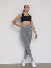 Gray Tight Trousers Sports Fitness Yoga Leggings Women's Activewear