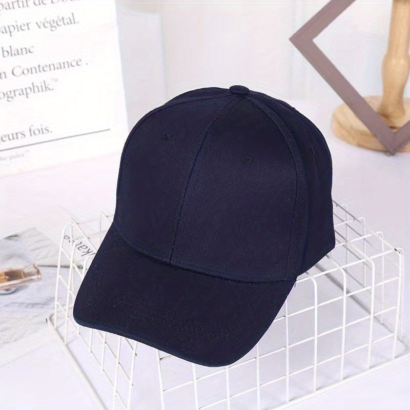 Solid Baseball Cap Blank Cap Couple Peaked Hat For Men And Women