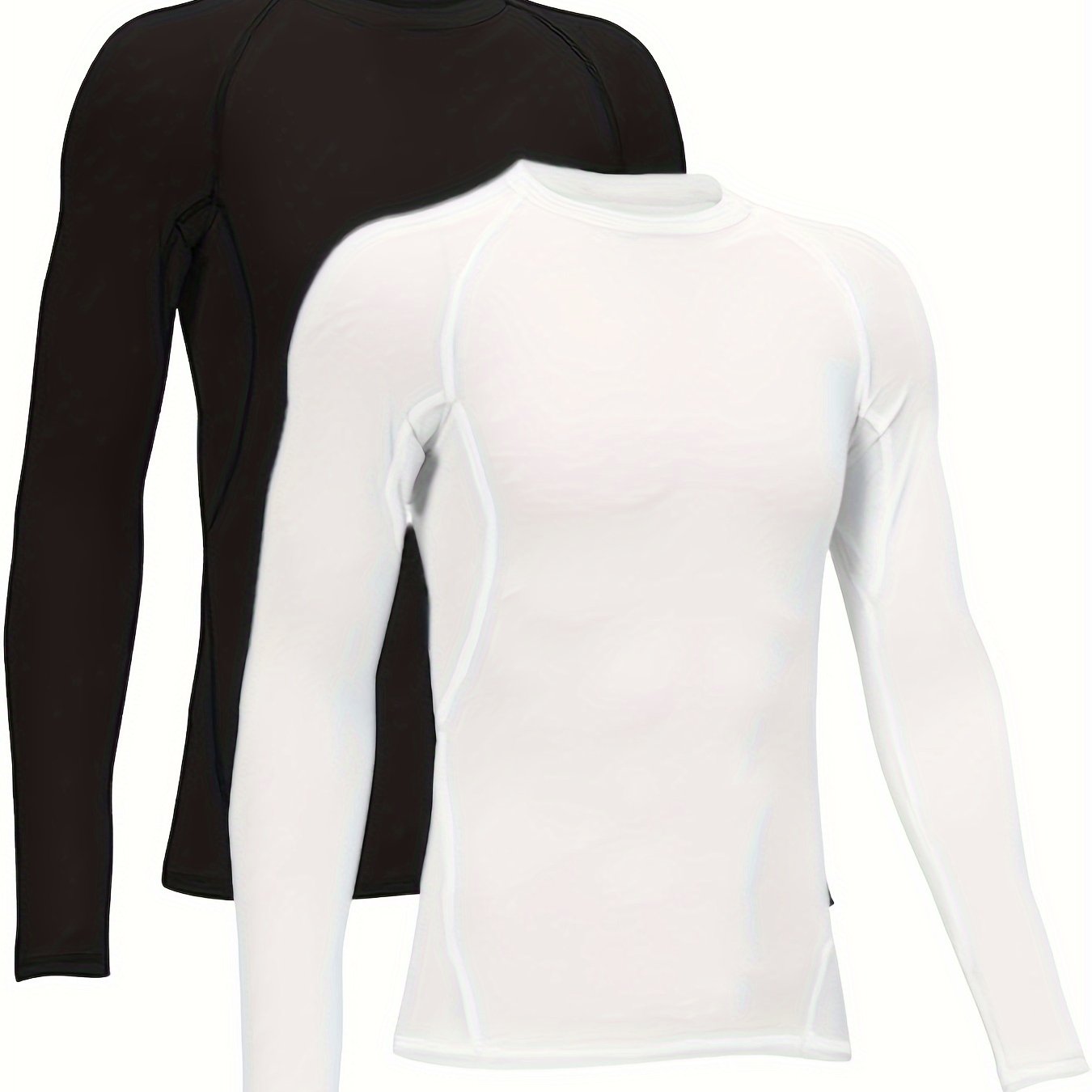 HOPLYNN Youth Compression Shirts 2 Pack Long Sleeve Moisture Wicking Baselayer